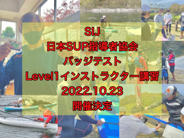 【SIJ-日本SUP指導者協会-バッジテスト/Level1インストラクター検定】開催します❣️